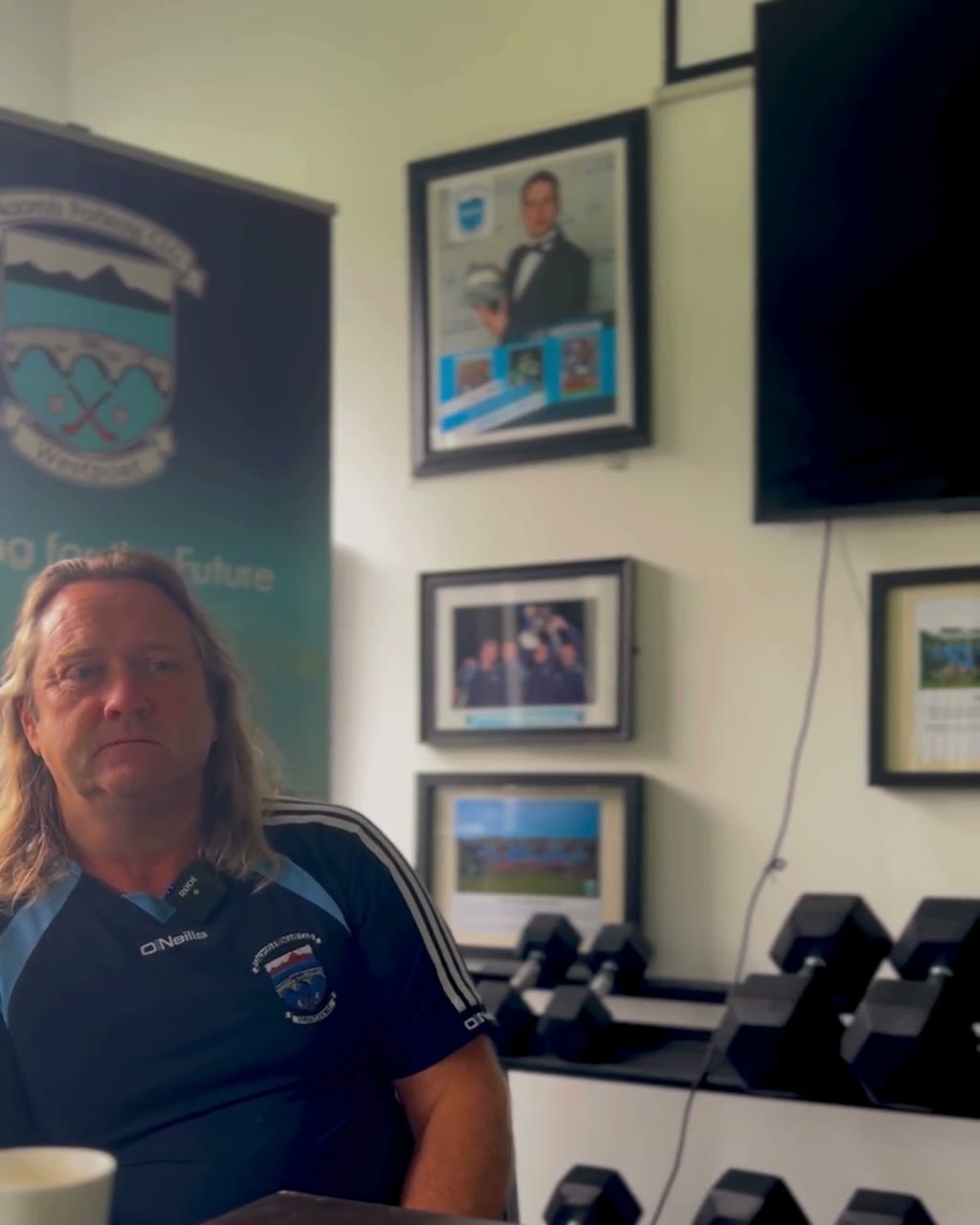 Michael O'Brien of Westport GAA speaking to camera